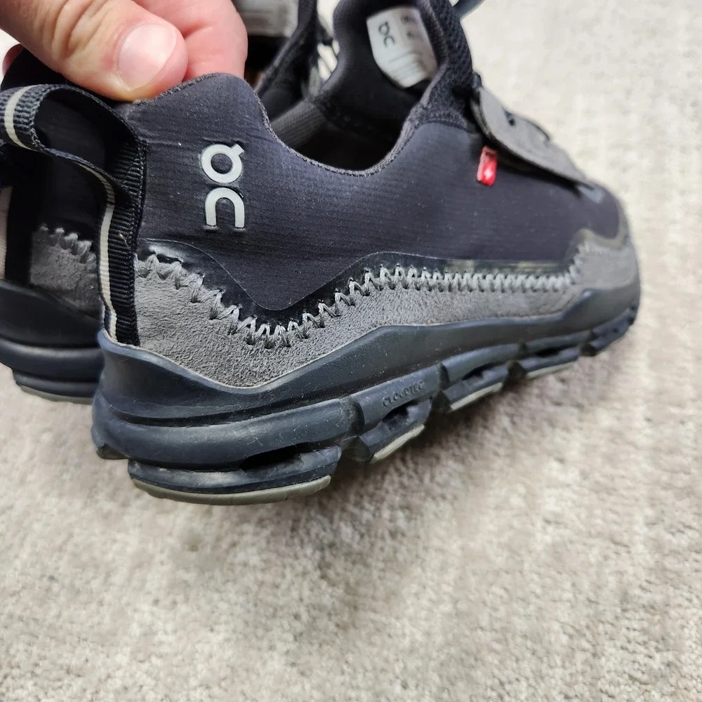 On Cloud Cloudaway Shoes Men 9.5 Black Gray Running Athletic 4999134 Waterproof‎